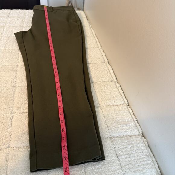 Liz Claiborne Womens Size 14 Green Casual Pants Office Mid-Rise Timeless Simple - Picture 7 of 11